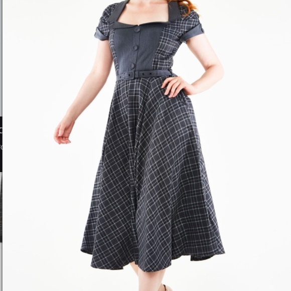 Voodoo Vixen Dresses & Skirts - Voodoo Vixen Black and Gray Plaid Dress